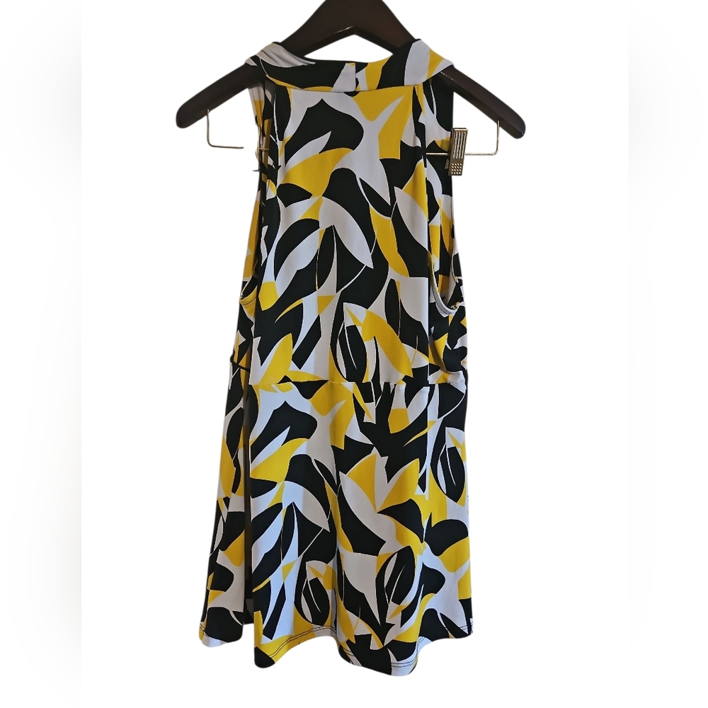 INC International Concepts Yellow and Black Sleeveless Tank Top - Picture 3 of 4
